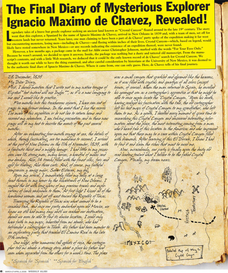 The Final Diary of Mysterious Explorer Ignacio Maximo de Chavez, Revealed!