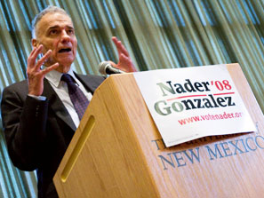 Nader Says He Saw the Financial Crisis Coming