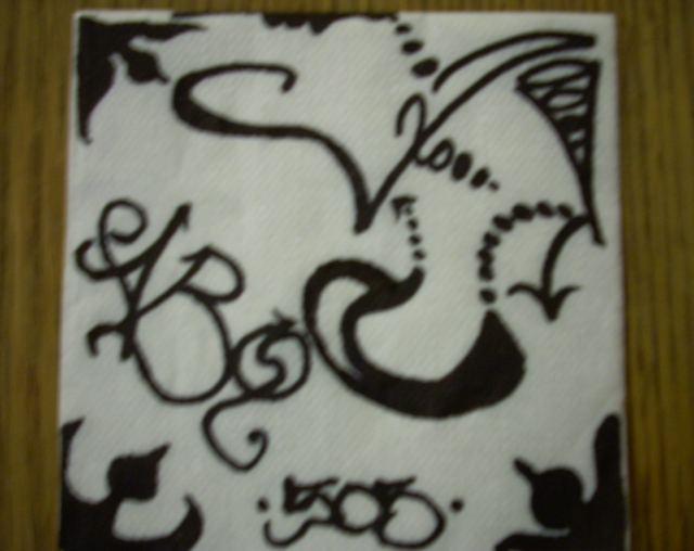 Napkin Art #15: ABQ 505 Squiggleydoo