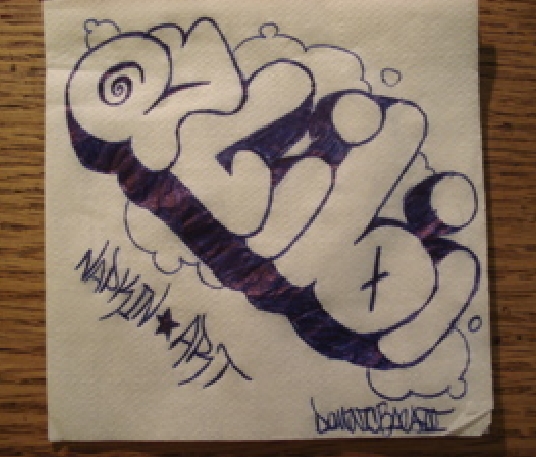 Napkin Art #20: The Many Napkin Moods of Dominic Baca II
