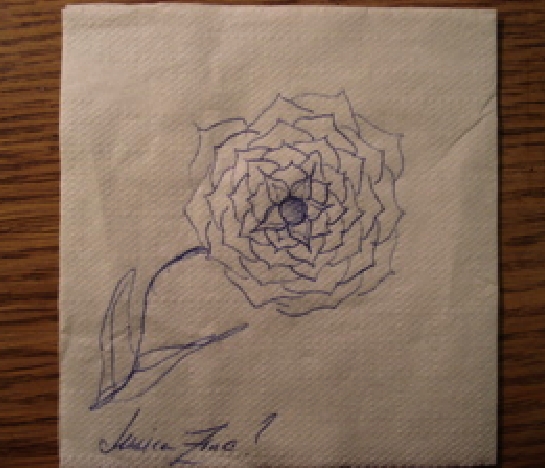Napkin Art #30: ÒDahliaÓ  by Jessica Zinc