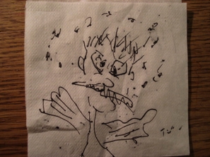 Napkin Art #32: ÒExquisite CorpseÓ  by Misty and Anonymous