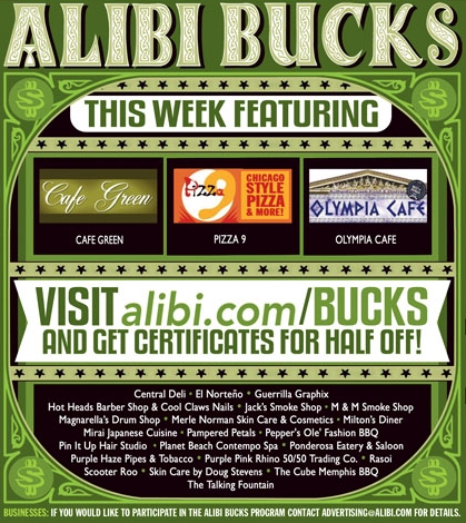 Alibi Bucks: This WeekÕs Featured Bucks