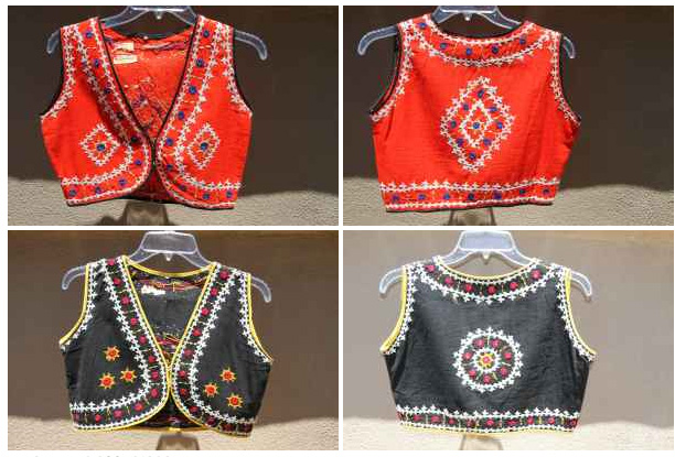 Found on Santa Fe Craigslist: red and black cotton bolero vests ($5 each)