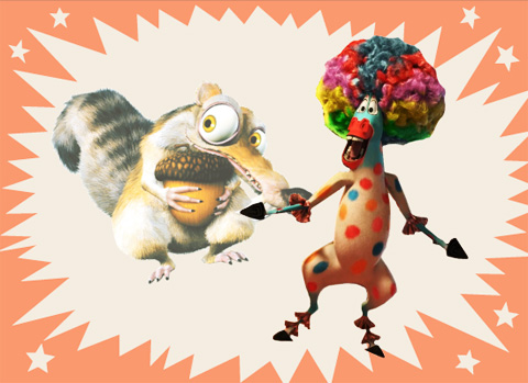 The Animals of Madagascar 3 vs. The Animals of Ice Age 4