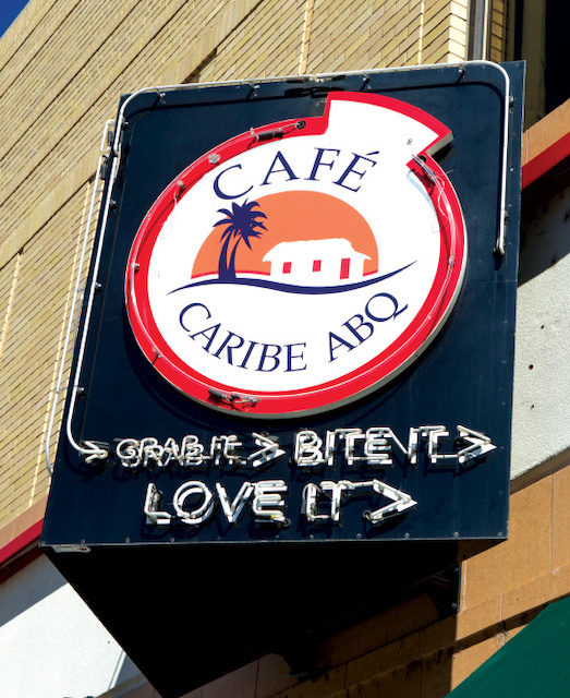 Café Caribe sign
