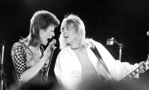 David Bowie and Mick Ronson