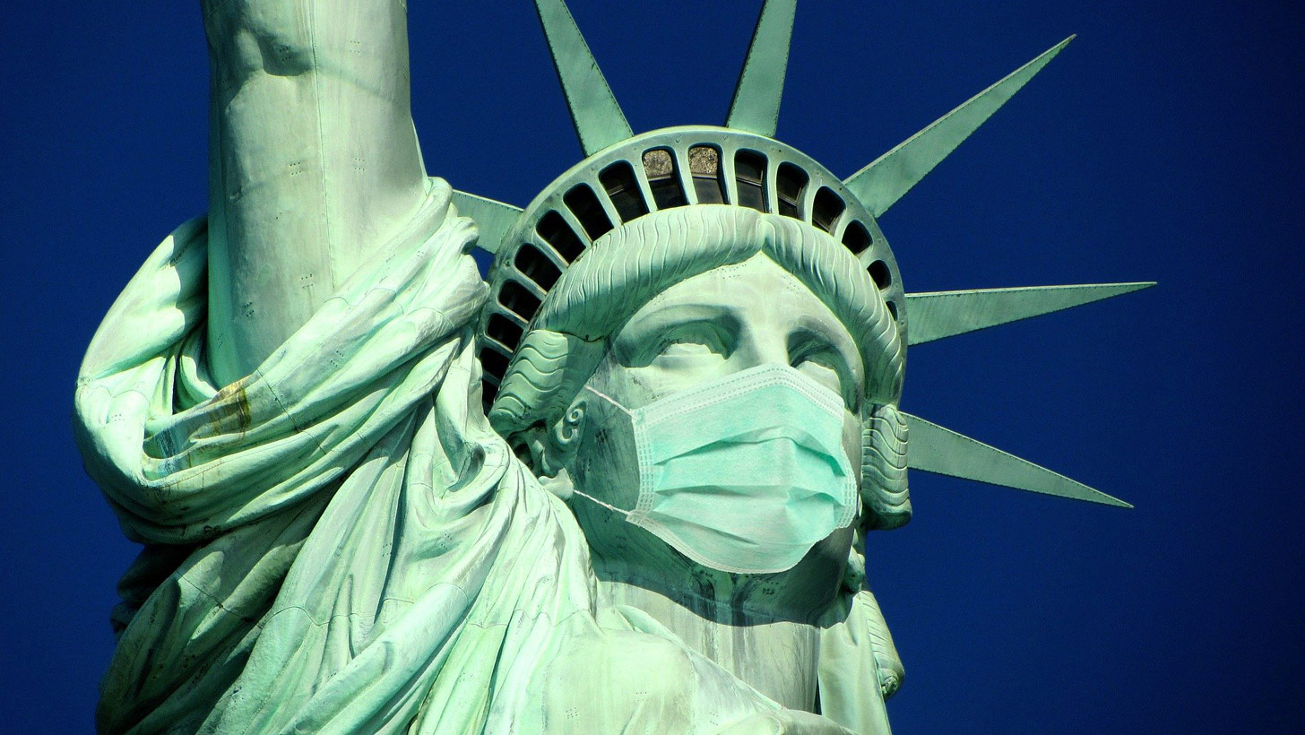 Lady Liberty with mask